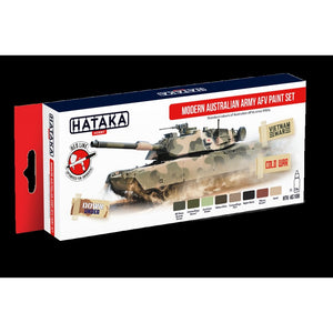 Ensemble de peinture Hataka Hobby HTK-AS108 pour véhicules blindés de combat de l&amp;#39;armée australienne moderne (8 x 17 ml)