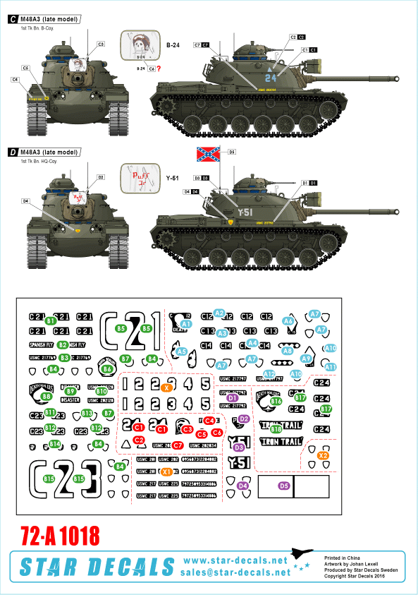 Star Decals 72-A1018 M48A3 Modèle tardif 1/72 – immagine 2