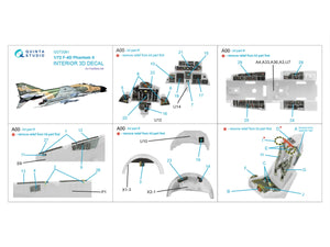 Intérieur imprimé en 3D et coloré sur papier décalcomanie Quinta Studio QD72091 F-4D (Fine Molds) 1/72 – image 2
