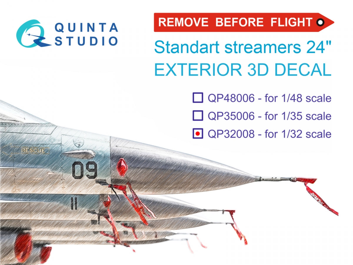 Quinta Studio QP32008 Retirer avant le vol streamer externe standard 24, 20 pièces 1/32