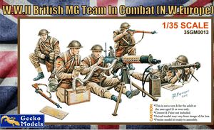 Gecko Models 35GM0013 ÉQUIPE DE MG BRITANNIQUES DE LA SECONDE GUERRE MONDIALE AU COMBAT (1/35)