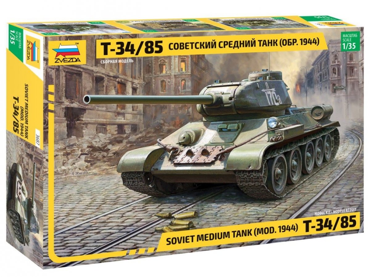 Zvezda 3687 T-34/85 Char moyen soviétique 1/35