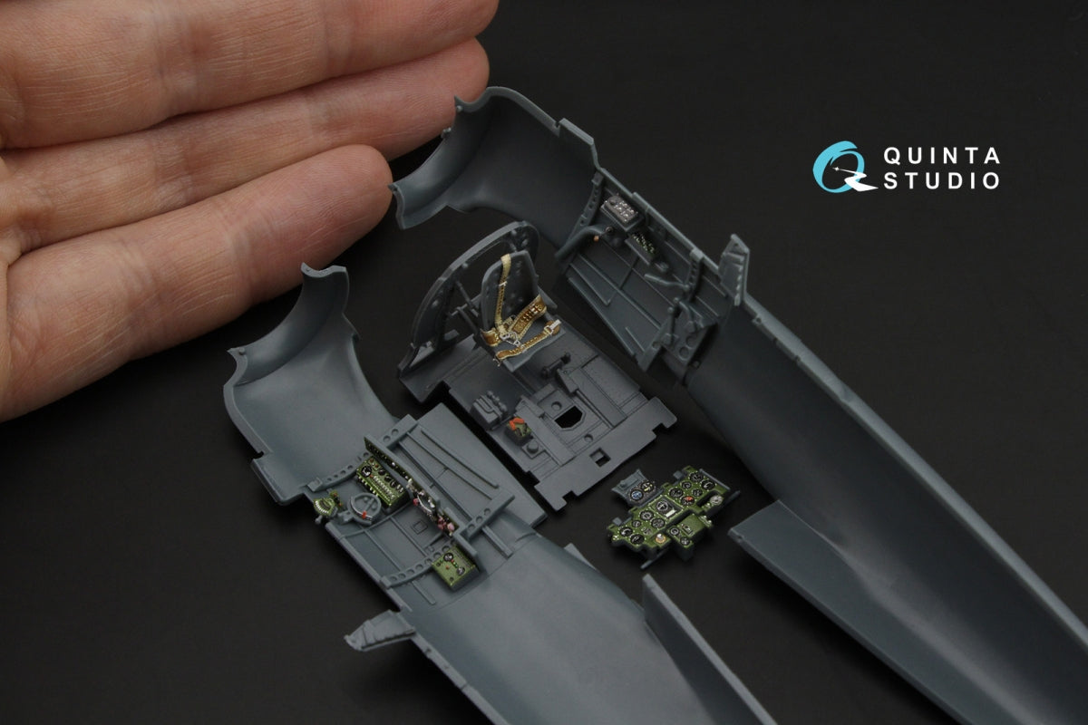 Intérieur imprimé en 3D et coloré sur papier décalcomanie (Eduard) pour Quinta Studio QD48610 A6M5 Zero (Nakajima Production) à l&amp;#39;échelle 1/48 – imagen 10