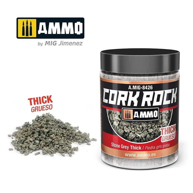 AMMO de Mig Jimenez 8426 CREATE CORK Gris Pierre Épais 100ml