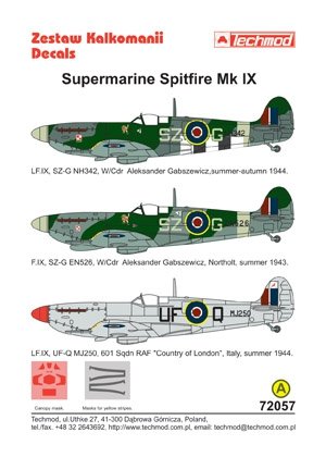 Techmod 72057 - Supermarine Spitfire IX 1/72 – image 2