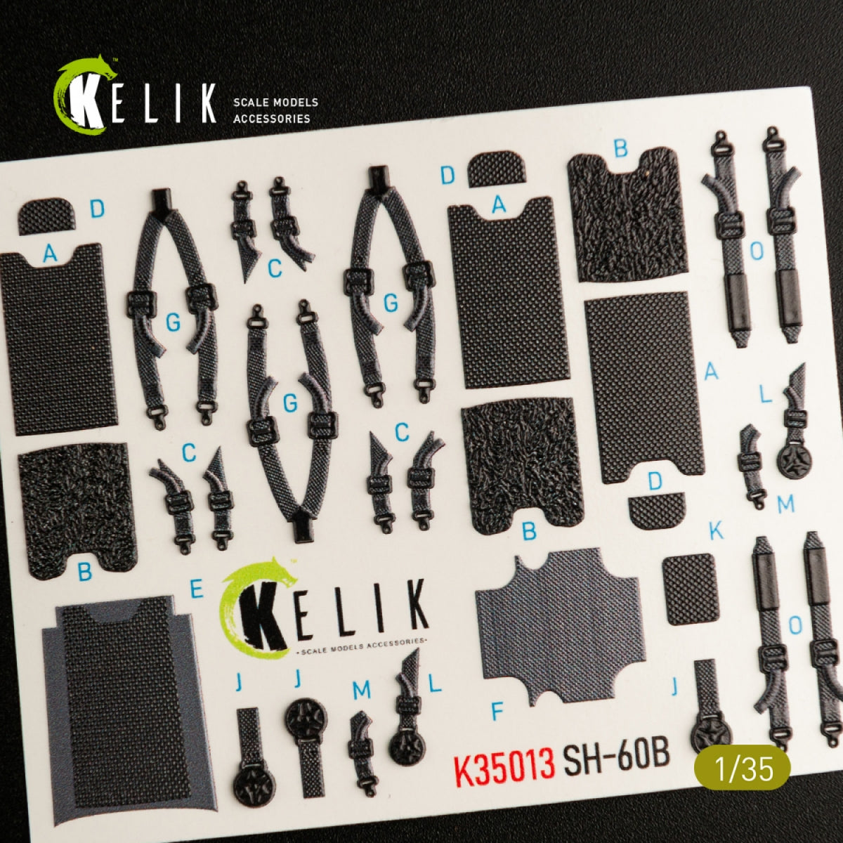 KELIK K35013 Décalcomanies 3D intérieures SH-60B pour maquette Kitty Hawk 1/35  – Bild 4