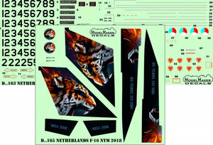 Décalcomanies ModelMaker D48165 Pays-Bas F-16 NTM 2018 1/48 – imagen 2