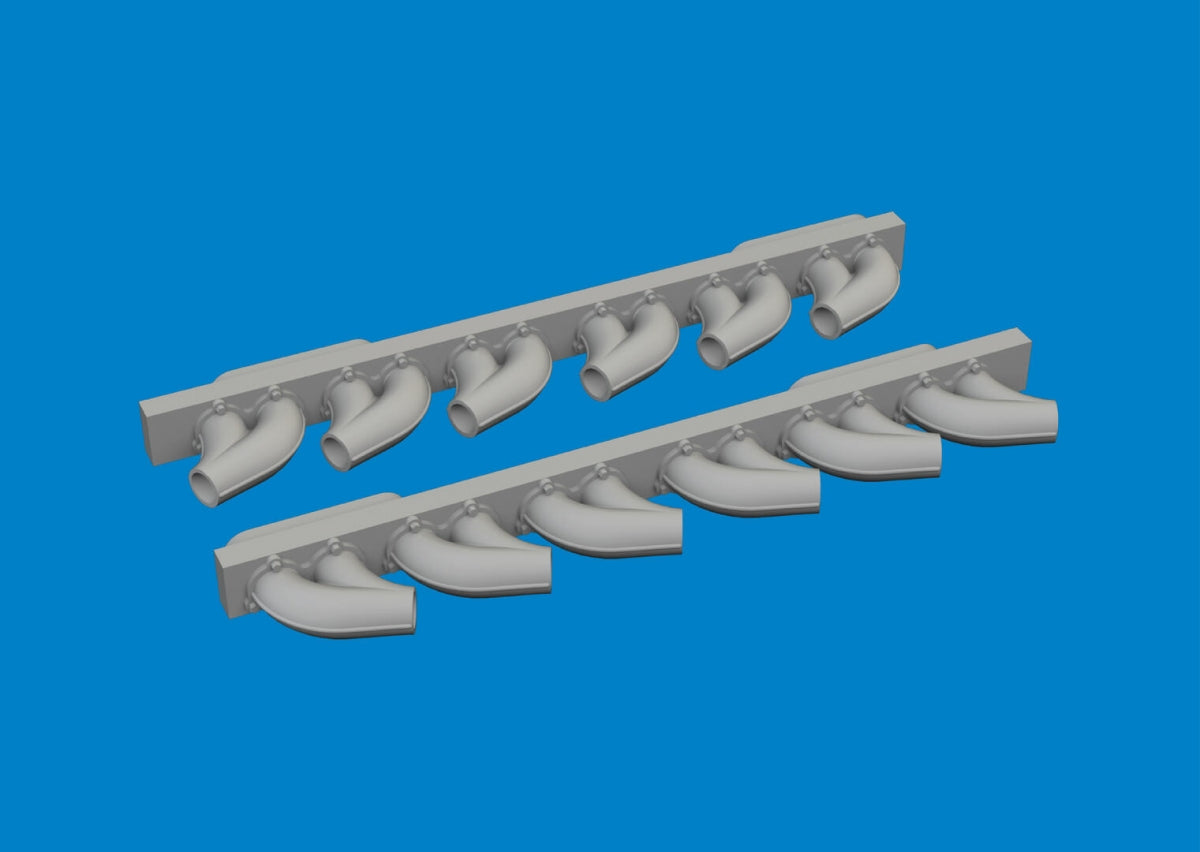 Eduard 6481050 P-39 pots d&amp;#39;échappement arrondis - Maquette ARMA HOBBY 1/48 – image 2