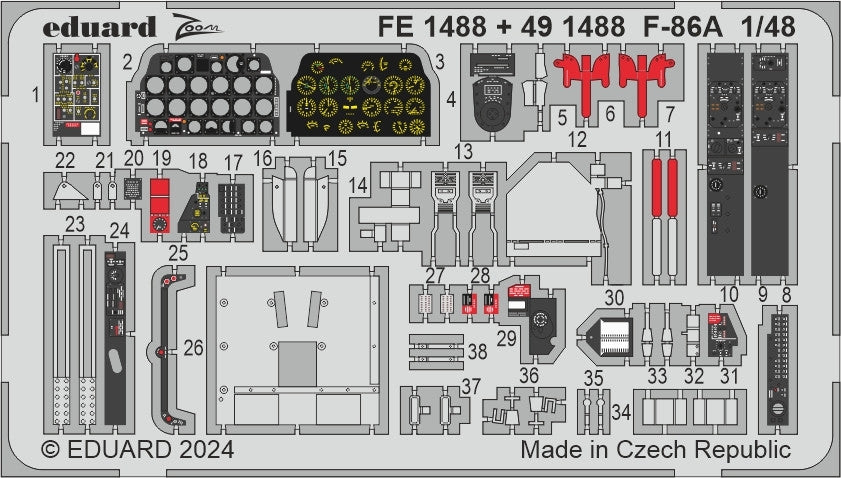 Eduard 491488 F-86A HÉLICE TRANSPARENTE 1/48