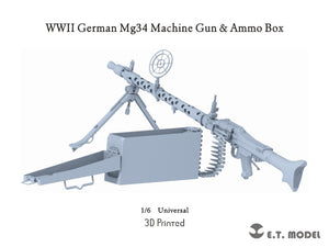 ET Model P06-002 Boîte de munitions pour mitrailleuse allemande MG34 de la Seconde Guerre mondiale (imprimée en 3D) 1/6