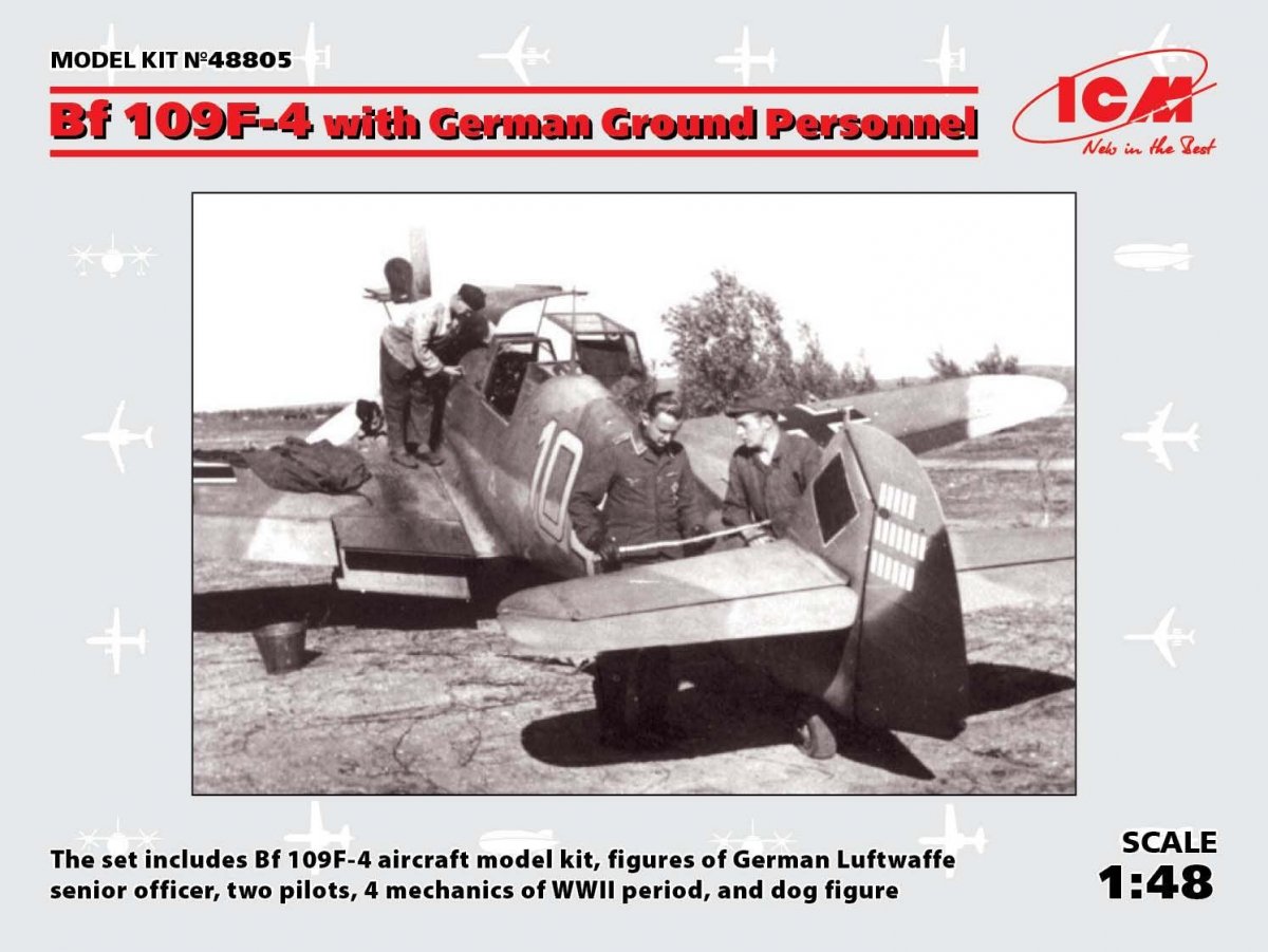 ICM 48805 Bf 109F-4 avec personnel au sol allemand 1/48
