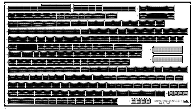 MK1 Design MD-20025 DKM Cuirassé SCHARNHORST PACK VALEUR pour Trumpeter 1/200 – immagine 7