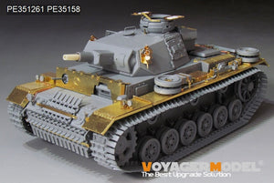 Voyager Model PE351261 WWII German Pz.KPfw.III Ausf.N early version upgrade set basic For DRAGON 6606 1/35 – zdjęcie 3