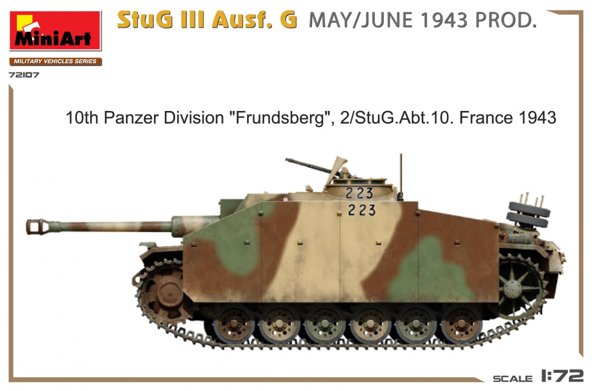 MiniArt 72107 StuG III Ausf. G MAI/JUIN 1943 PRODUCTION 1/72 – image 4