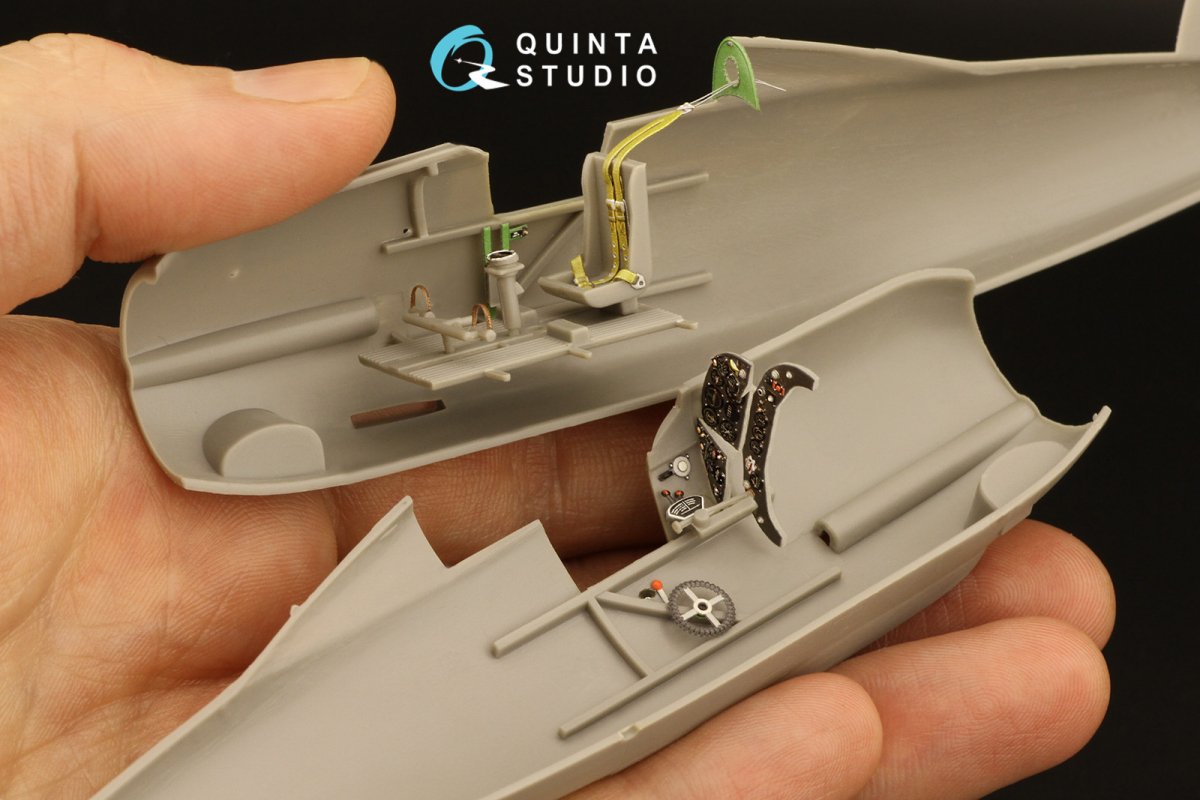 Intérieur imprimé en 3D et coloré sur papier décalcomanie (Roden) pour Gloster Gladiator MKII (Quinta Studio QD48312) à l&amp;#39;échelle 1/48 – image 8