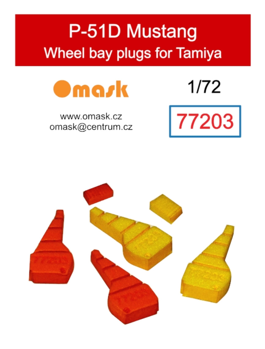 Omask 77203 Bouchons de passage de roue P-51D Mustang (pour Tamiya) 1/72