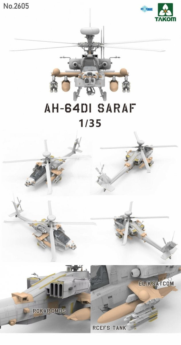 Takom 2605 AH-64DI Saraf Hélicoptère d&amp;#39;attaque 1/35 – Bild 2