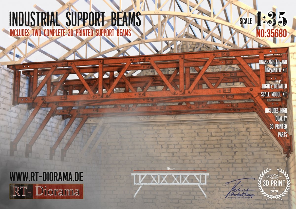 RT-Diorama 35680 Poutres de support industrielles 1/35