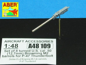 Aber A48 109 Set of 8 turned cal .50 (12,7mm) U.S. Browning M2 barrels for P-47 Thunderbolt 1/48 – zdjęcie 5