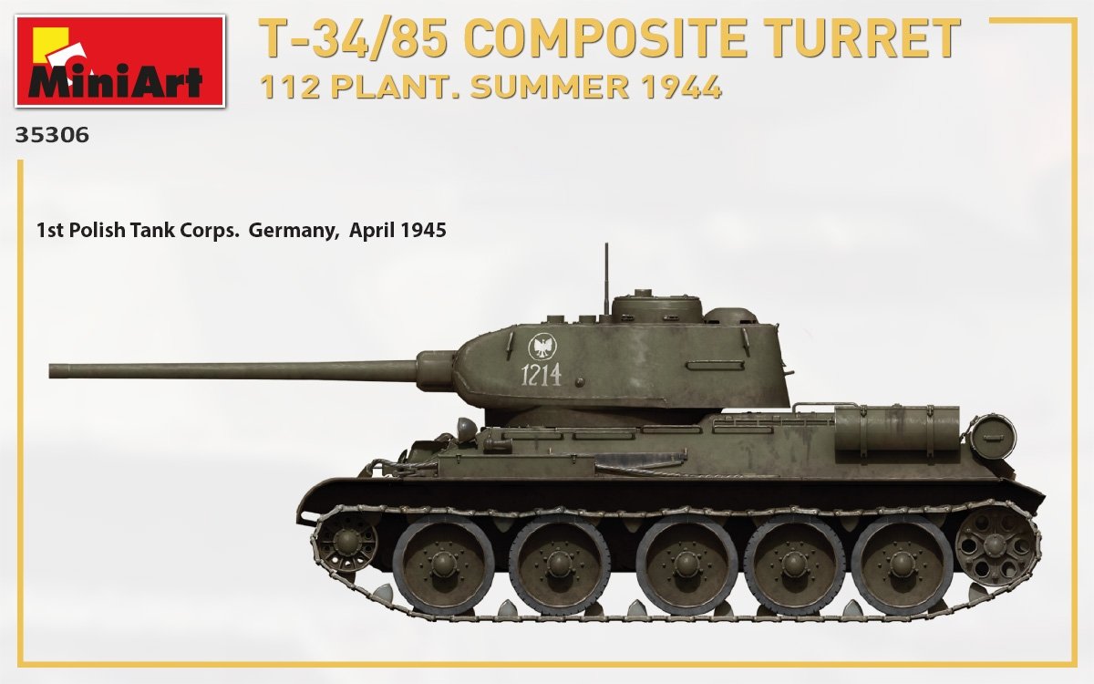 TOURELLE COMPOSITE MiniArt 35306 T-34/85. 112 USINE. ÉTÉ 1944 1/35 – image 5