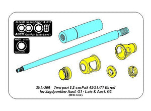 Aber 35L-269 Canon allemand 8,8 cm en deux parties Pak 43/3 L/71 pour Jagdpanther Ausf G1 tardif et G2 1/35 – Bild 2