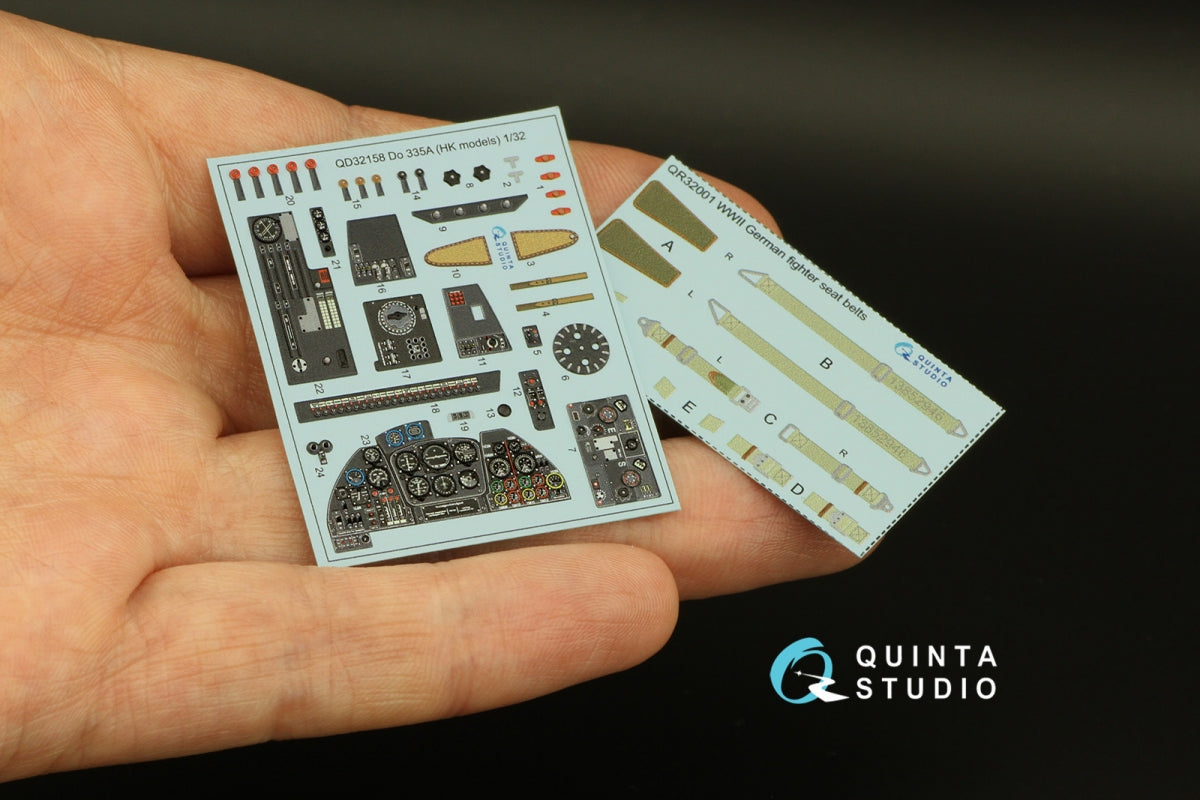 Intérieur imprimé en 3D et coloré sur papier décalcomanie Quinta Studio QD32158 Do 335A (HK models) 1/32 – image 5