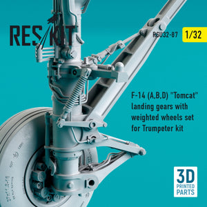 RESKIT RSU32-0087 F-14 (A,B,D) « TOMCAT » : train d&amp;#39;atterrissage avec roues lestées pour maquette Trumpeter (impression 3D) 1/32 – Bild 3