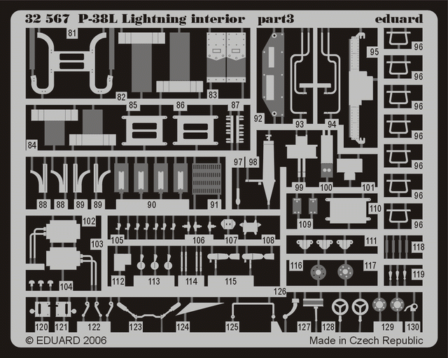 Intérieur du P-38L Eduard 32567 TRUMPETER 02227 1/32 – image 2