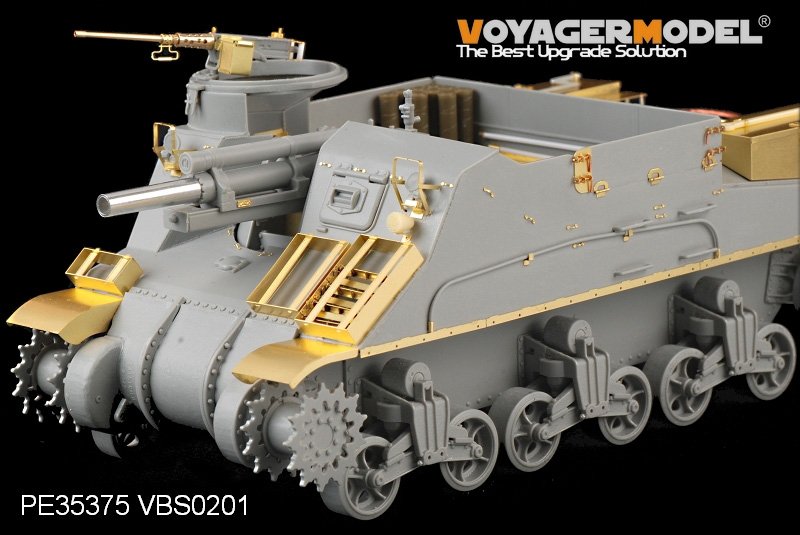 Maquette Voyager PE35375 Fusil américain M7 Priest de la Seconde Guerre mondiale (production intermédiaire) avec étui à munitions et ensemble téléphonique pour DRAGON 6637 au 1/35 – immagine 8