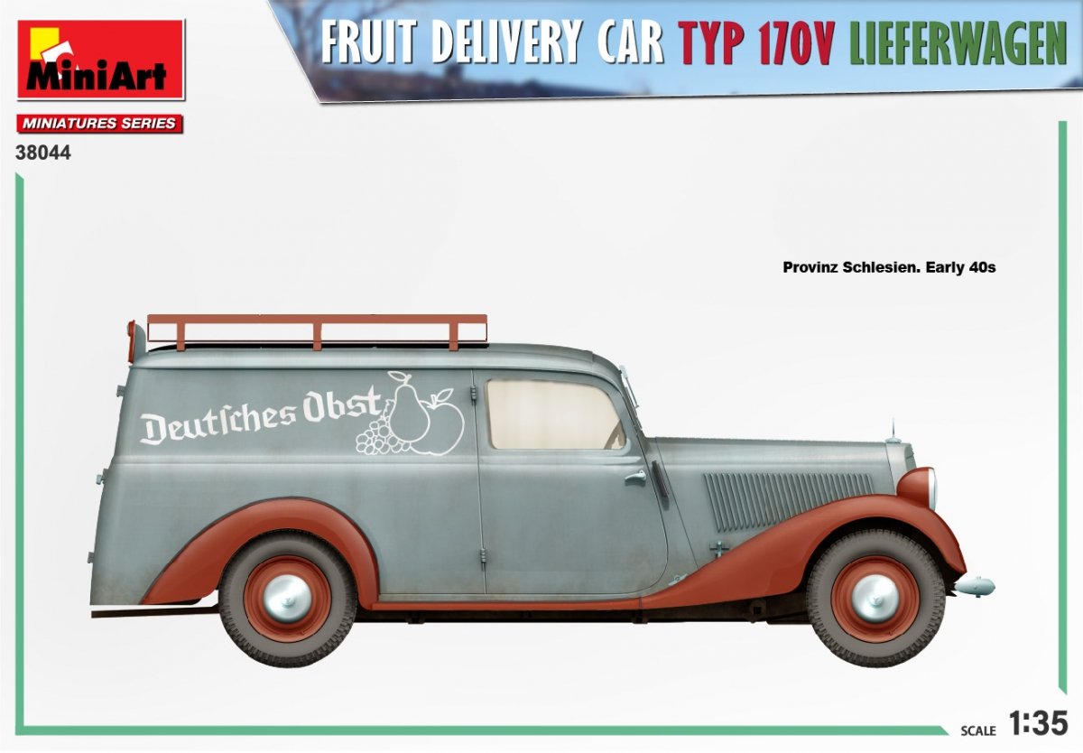 MiniArt 38044 FOURgon DE LIVRAISON DE FRUITS TYP 170V LIEFERWAGEN 1/35 – image 3