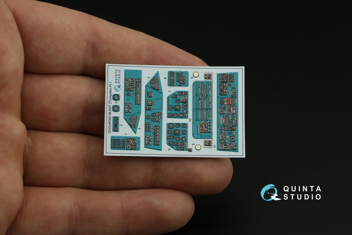 Intérieur imprimé en 3D et coloré sur papier décalcomanie Quinta Studio QDS-48382 Mi-8MT (Trumpeter) (Petite version) 1/48 – image 4