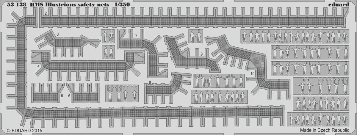 Eduard 53138 Filets de sécurité HMS Illustrious AIRFIX 1/350