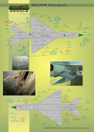 ModelMaker Decals D48020 MiG-21PFM/M/MF/bis/UM Pochoirs polonais 1/48 – immagine 3