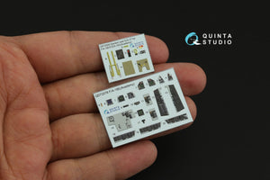 Intérieur imprimé en 3D et coloré sur papier décalcomanie Quinta Studio QD72078 F/A-18E (Academy) à l&amp;#39;échelle 1/72  – image 4