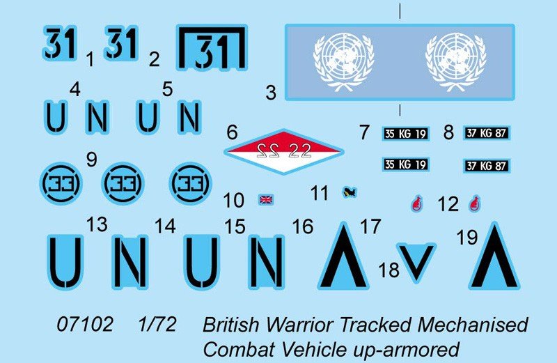 Trumpeter 07102 Véhicule de combat mécanisé chenillé britannique Warrior blindé (1/72) – immagine 4