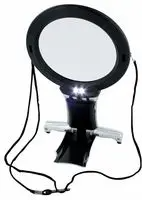 Loupe de cou et de bureau double usage Lightcraft LC1850 avec LED à 4 lentilles, grossissement 2x et 6x