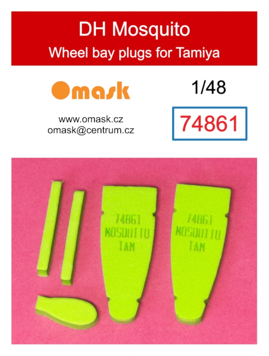 Bouchons de passage de roue Omask 74861 DH Mosquito (pour Tamiya) 1/48