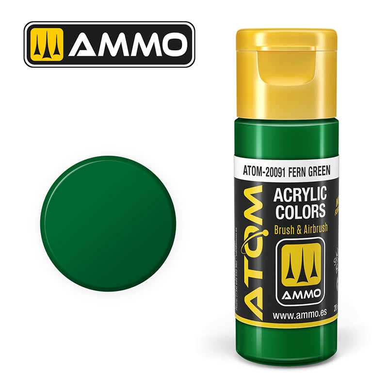 AMMO de Mig Jimenez 20091 ATOM COLOR Vert fougère 20ml