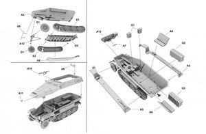 Premier à combattre PL053 Tracteur d&amp;#39;artillerie allemand Sd.Kfz. 251/4 (1/72) – image 3