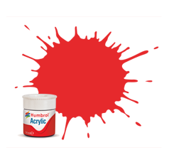 Peinture acrylique brillante orange feu fluorescent Humbrol AB0209 209, 14 ml