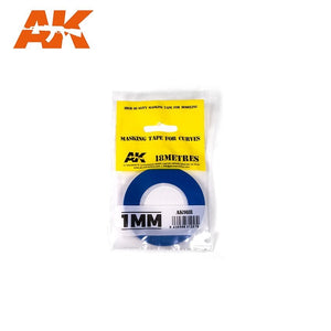 Ruban de masquage AK Interactive AK9181 pour courbes, 1 mm