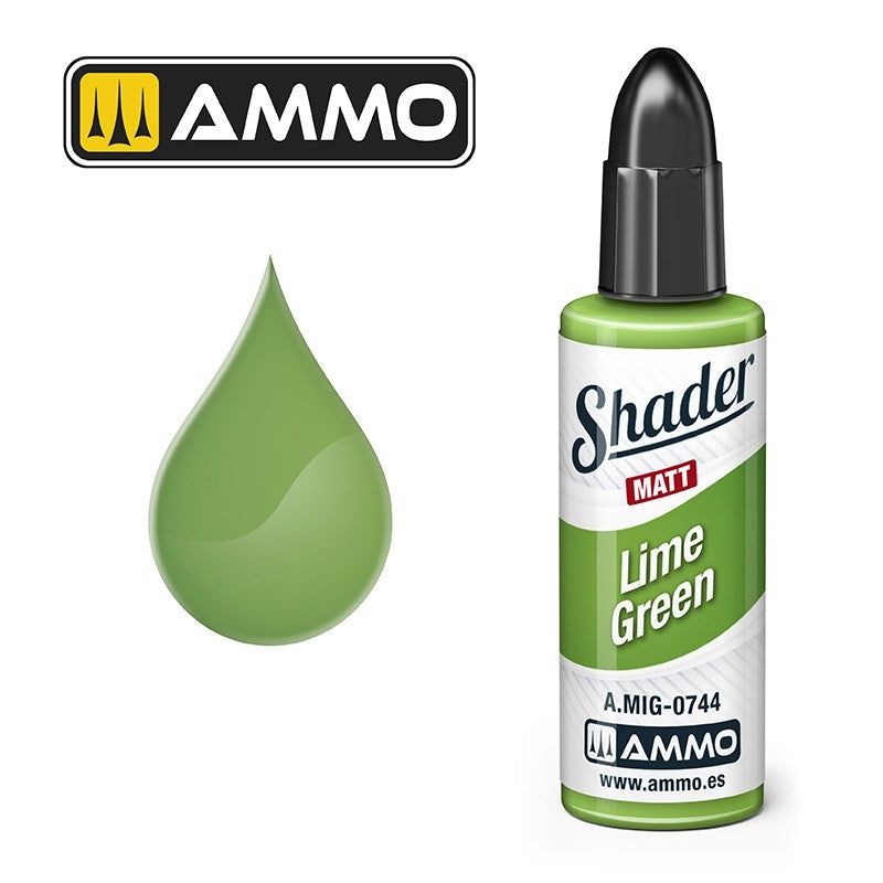 Munitions de Mig Jimenez A.MIG 0744 Lime Green Shader Matt