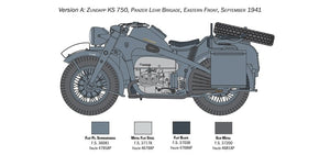 Italeri 7406 ZUNDAPP KS 750 avec side-car 1/9 – immagine 5