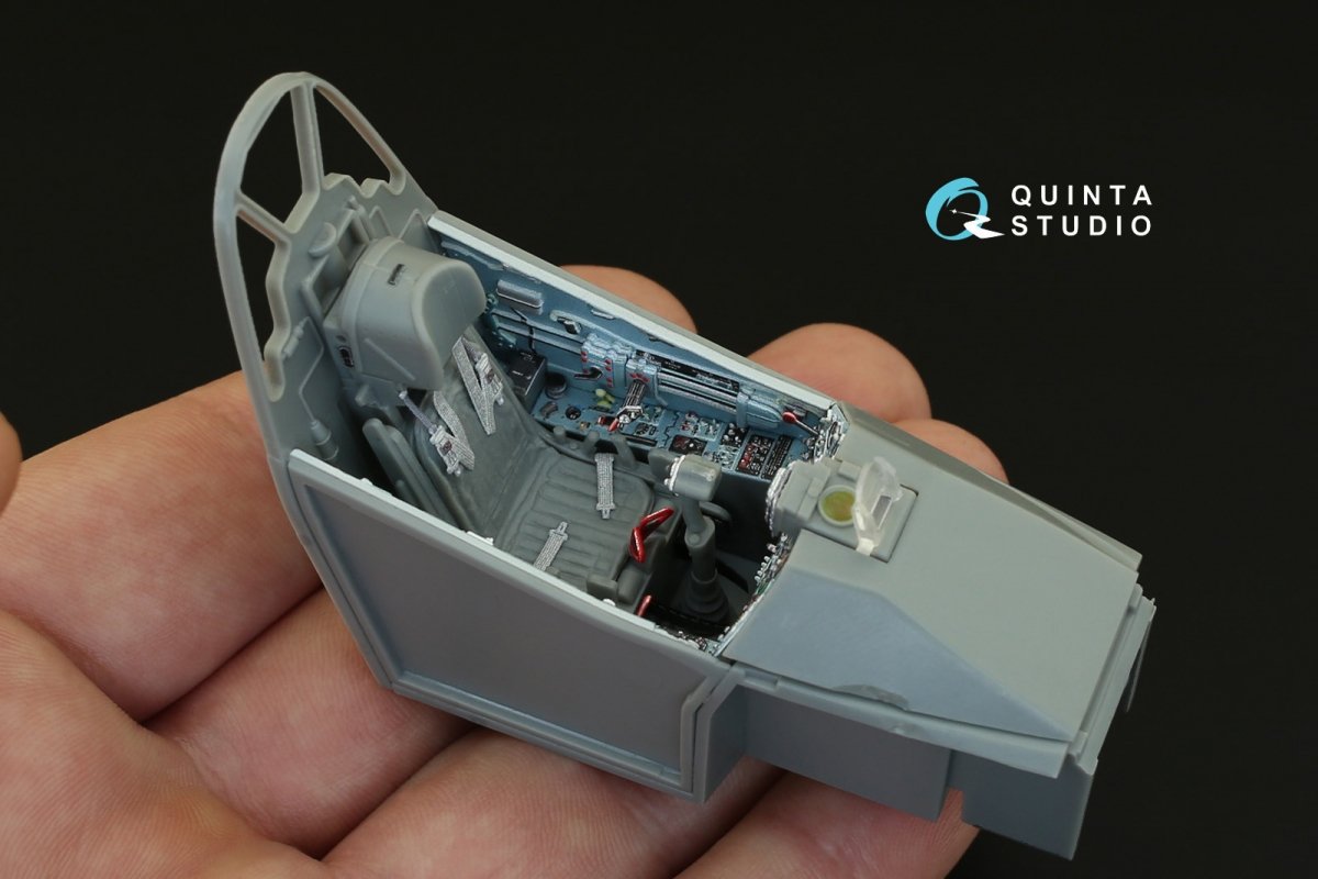 Intérieur imprimé en 3D et coloré sur papier décalcomanie Quinta Studio QD32006 Su-25UB (pour maquette Trumpeter) 1/32 – immagine 6