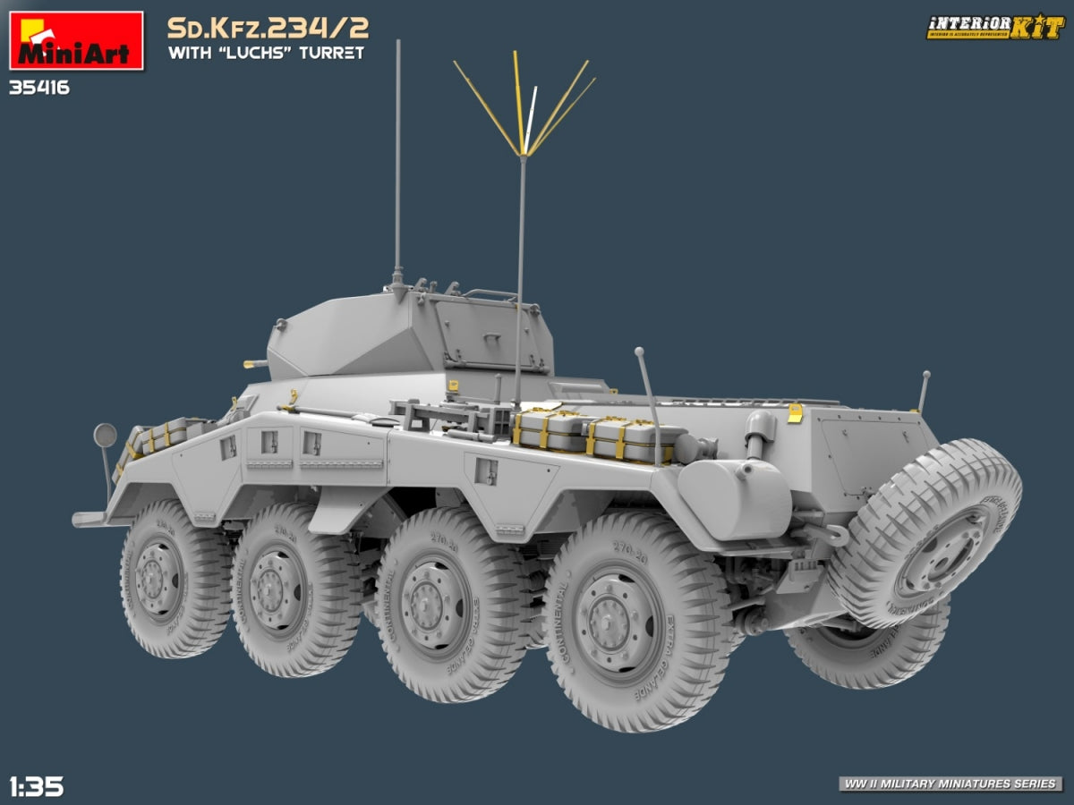 MiniArt 35416 Sd.Kfz.234/2 AVEC TOURELLE LUCHS. KIT INTÉRIEUR 1/35 – Bild 5
