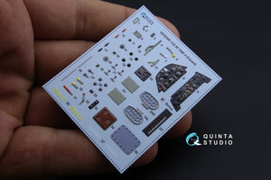 Intérieur imprimé en 3D et coloré sur papier décalcomanie Quinta Studio QD32049 Bf 109E-4 (pour kit Eduard) 1/32 – image 4