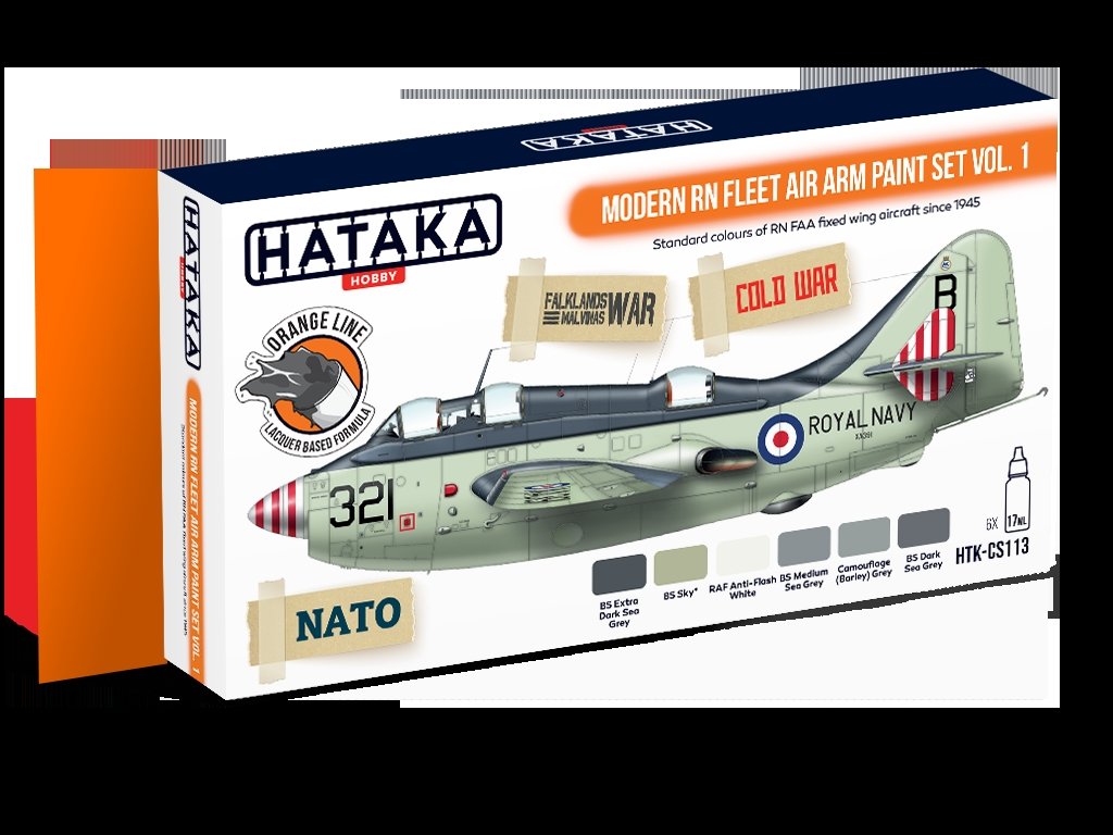 Hataka HTK-CS113 Modern RN Fleet Air Arm Paint Set Vol. 1 (6x17ml) – zdjęcie 2