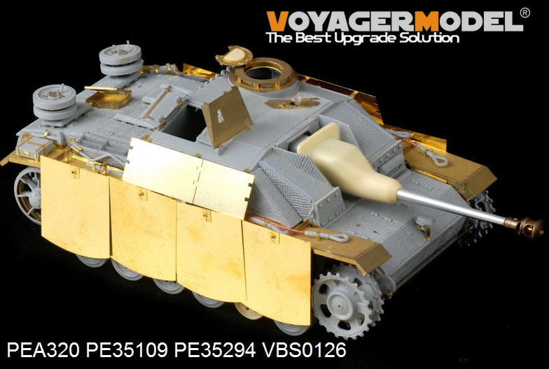 Maquette Voyager PEA320 StuG.III Ausf.G allemand de la Seconde Guerre mondiale, version finale, jupes de blindage latérales pivotantes (pour DRAGON), échelle 1/35 – image 4