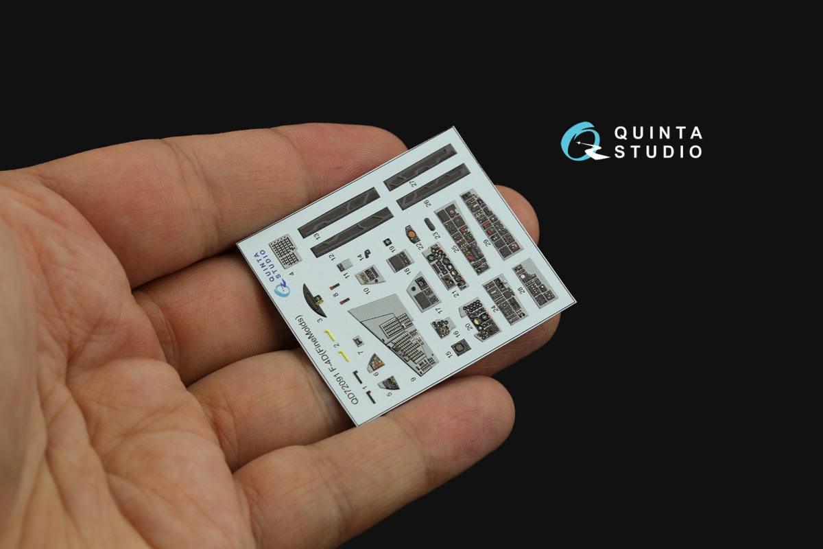 Intérieur imprimé en 3D et coloré sur papier décalcomanie Quinta Studio QD72091 F-4D (Fine Molds) 1/72 – image 8