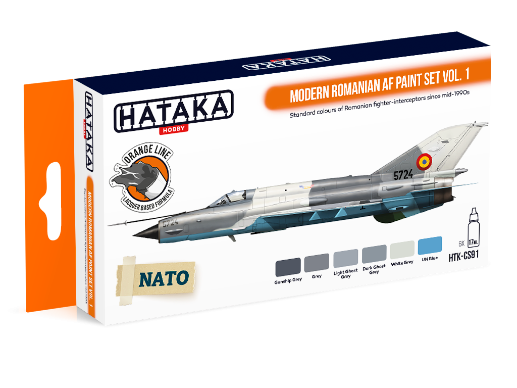 Hataka HTK-CS91 Ensemble de peinture AF roumain moderne vol. 1 (6x17ml)